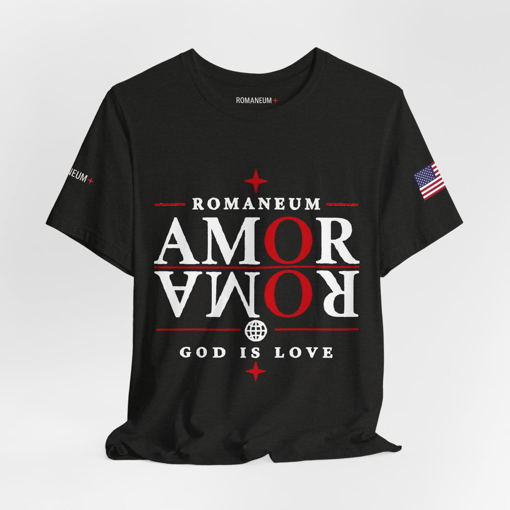 Romaneum 'AMOR/ROMA' God Is Love Graphic Tee