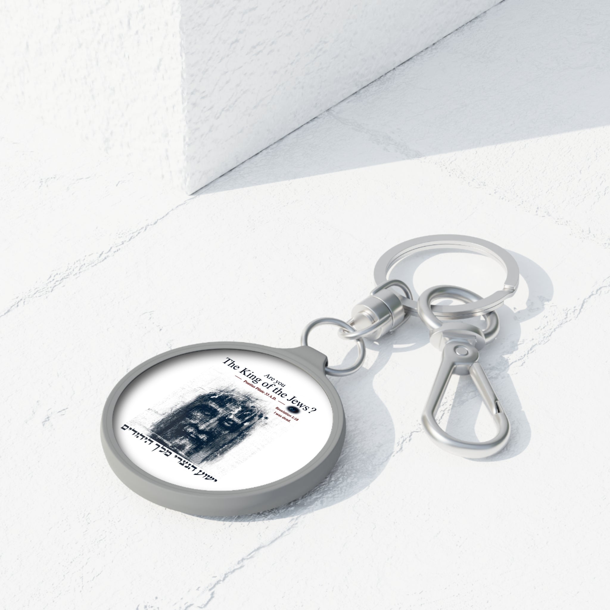 Religious Keyring Tag — "Are you The King of the Jews?" Prayer Quote Keychain