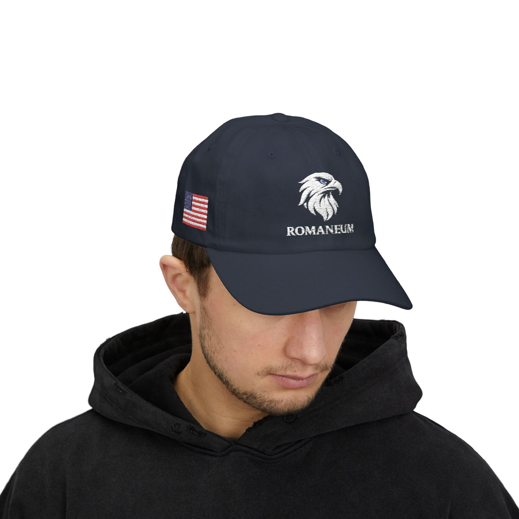 Roman eagle logo Classic Dad Cap | Patriotic embroidered baseball hat