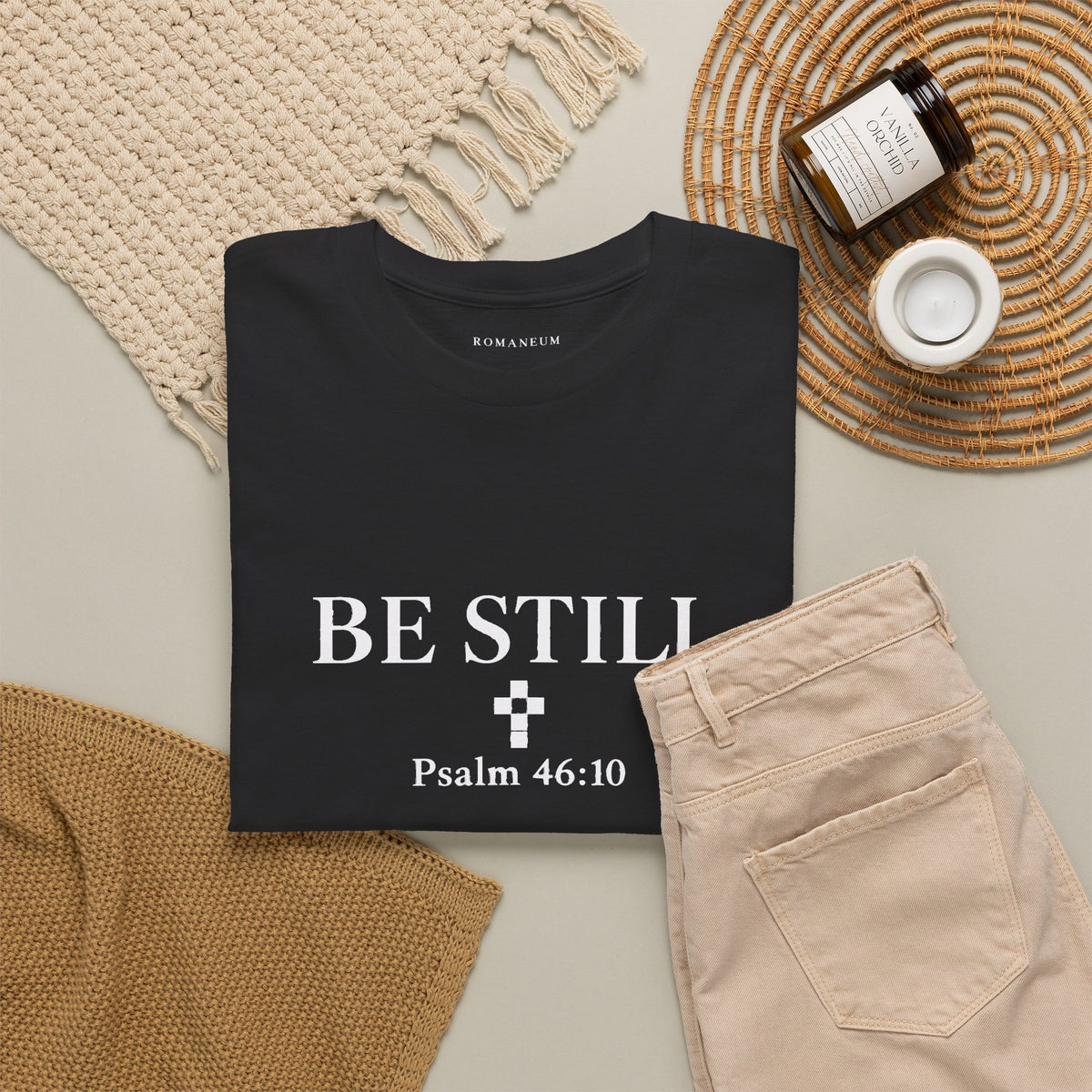 Be Still Psalm 46:10 Tee — Romaneum Shirt