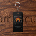 Dark Sun Warrior Keychain Charm – Double-Sided Gothic Keyring