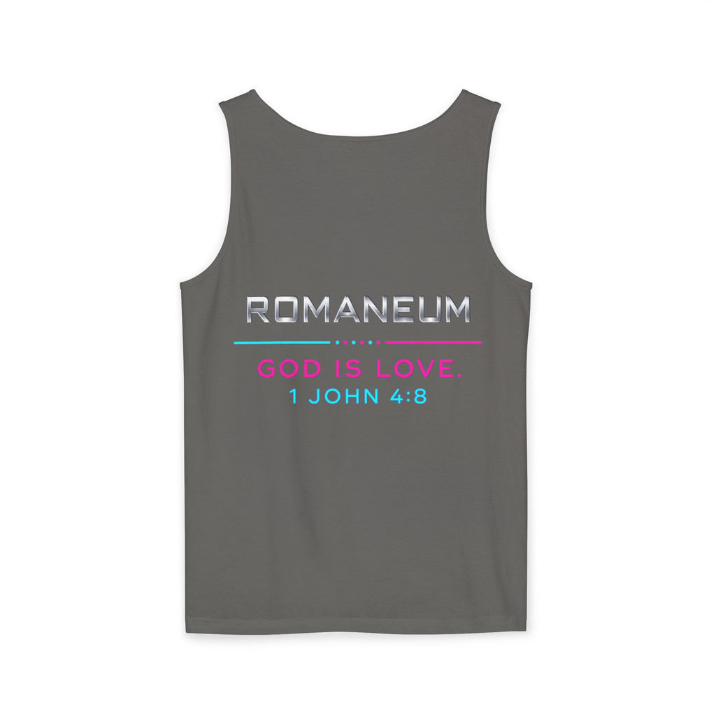 Christian Romanum Tank Top — Alpha Heart Omega "God Is Love" Scripture Tank