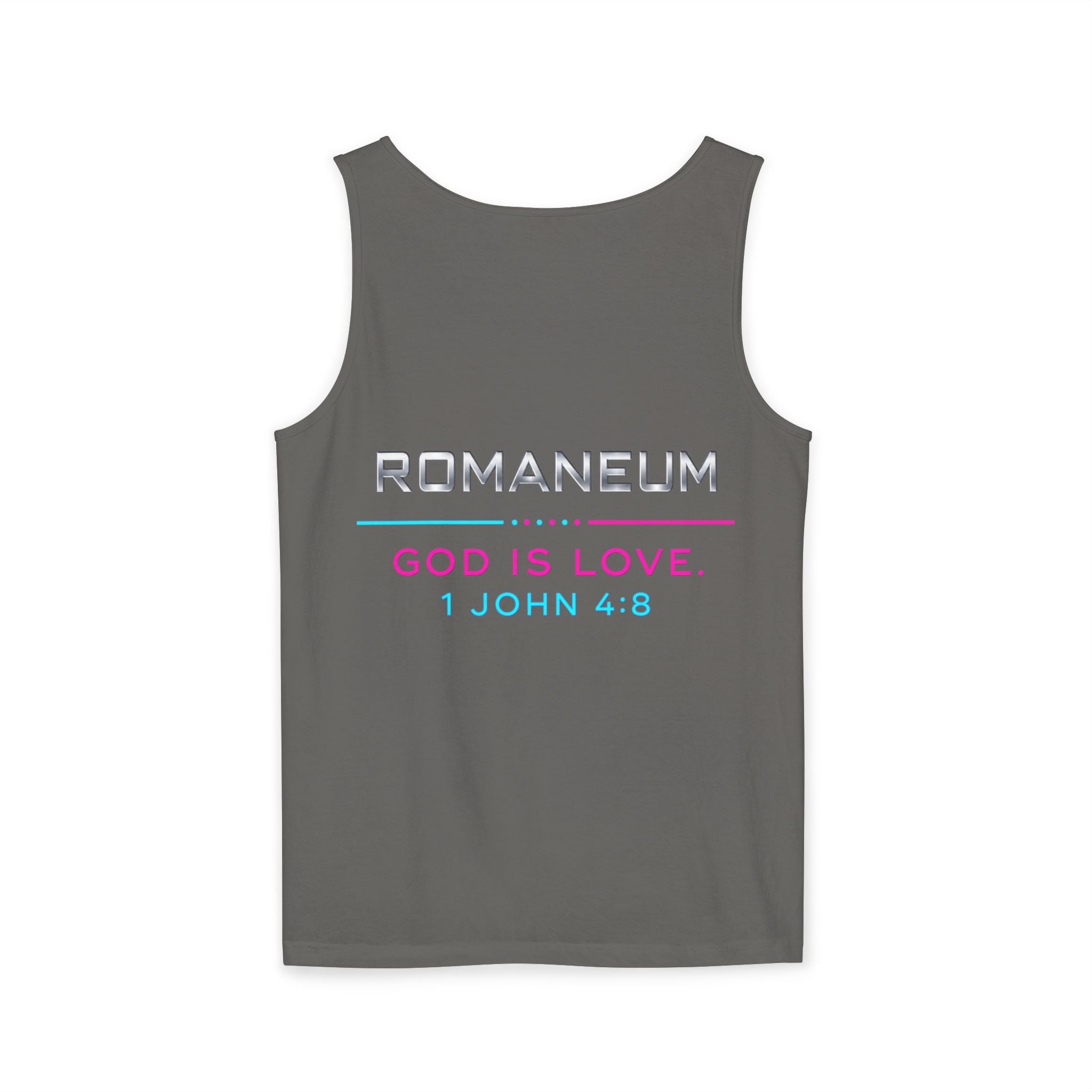Christian Romanum Tank Top — Alpha Heart Omega "God Is Love" Scripture Tank