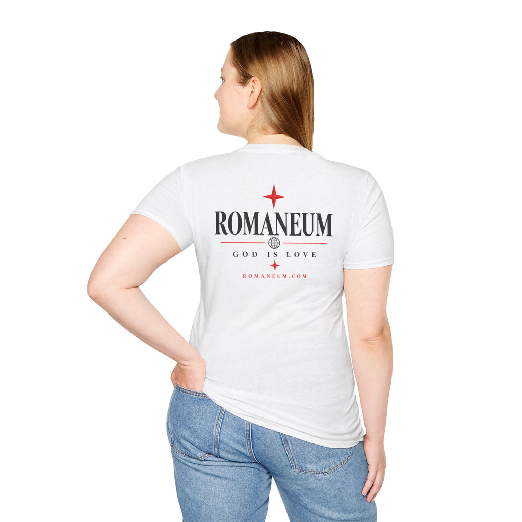 Amor/Roma 'ROMANEUM' Graphic T‑Shirt — 'AMOR' Reflection Design (God Is Love)