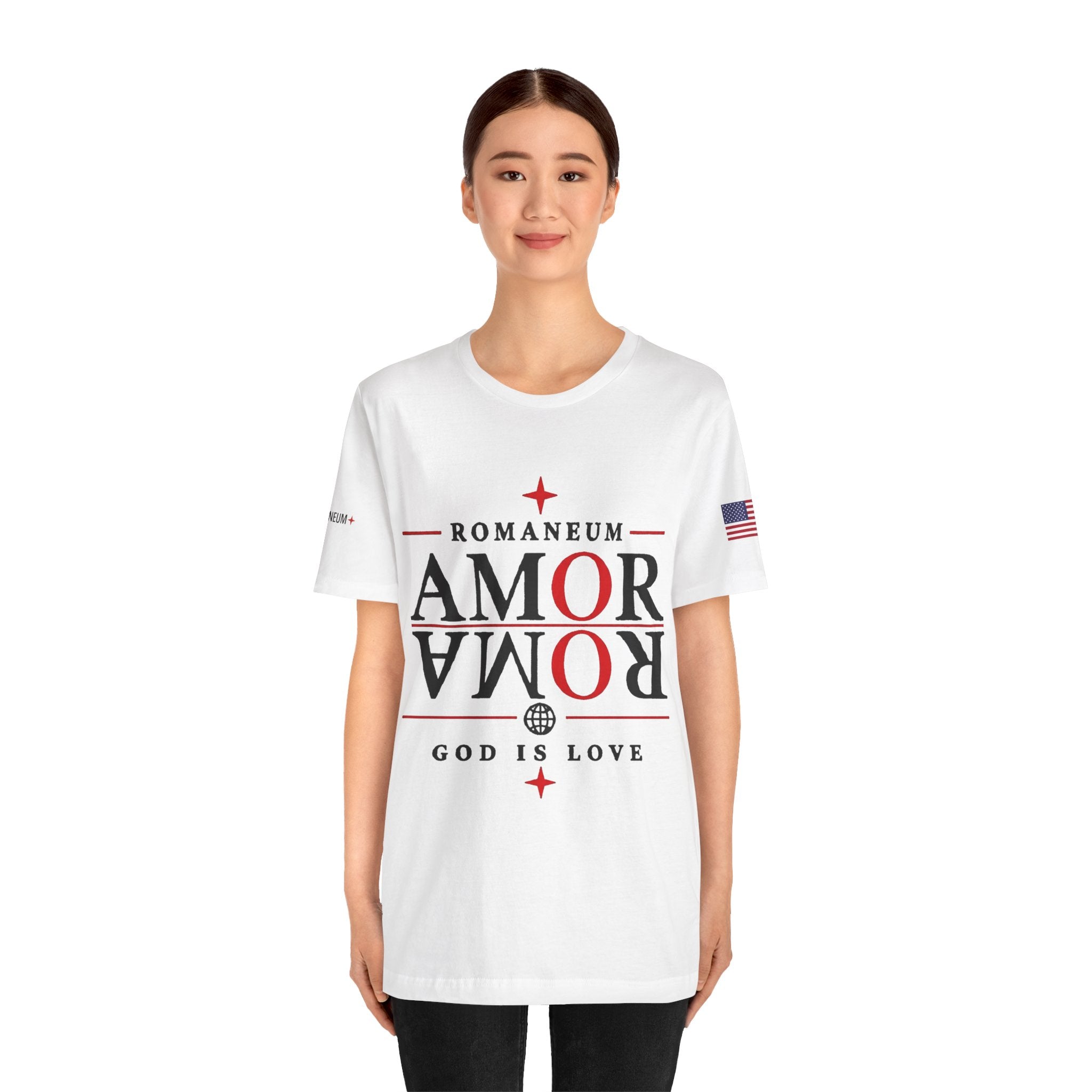 Romaneum 'AMOR/ROMA' God Is Love Graphic Tee