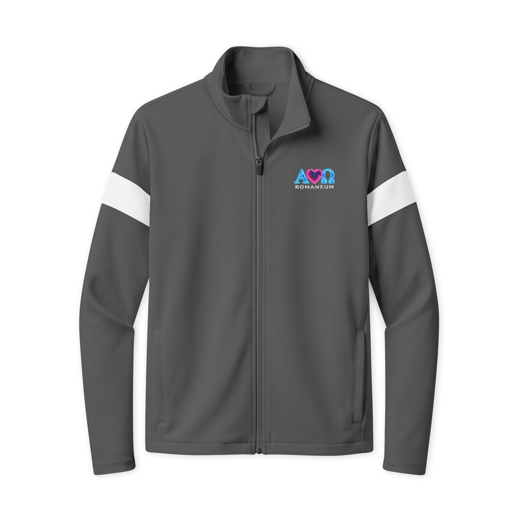 Travel Jacket — 'Romaneum' Alpha Omega Heart Design (God Is Love, 1 John 4:8)