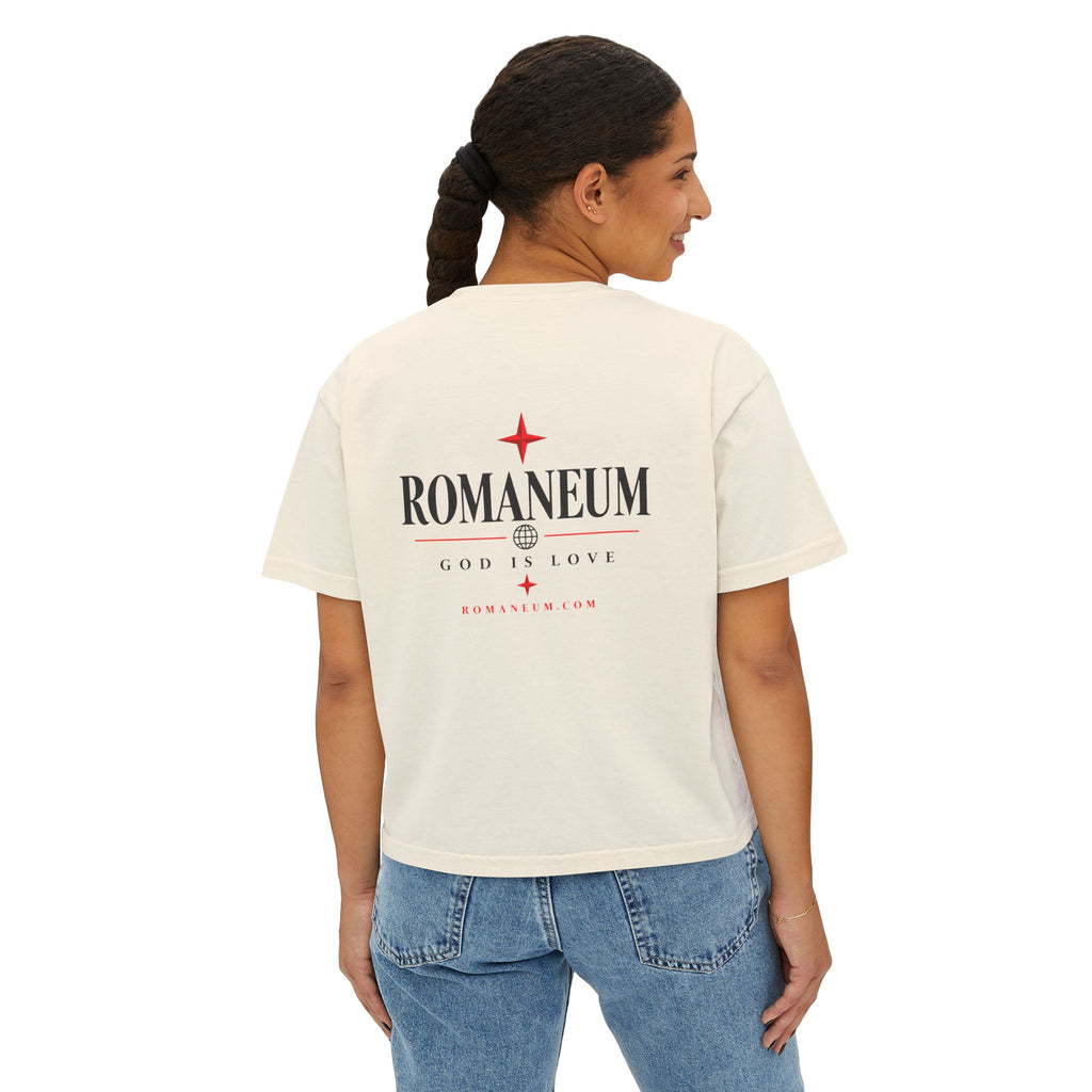 Christian Amor Amor Boxy Tee — "Amor" Graphic Crop Tee (God Is Love)