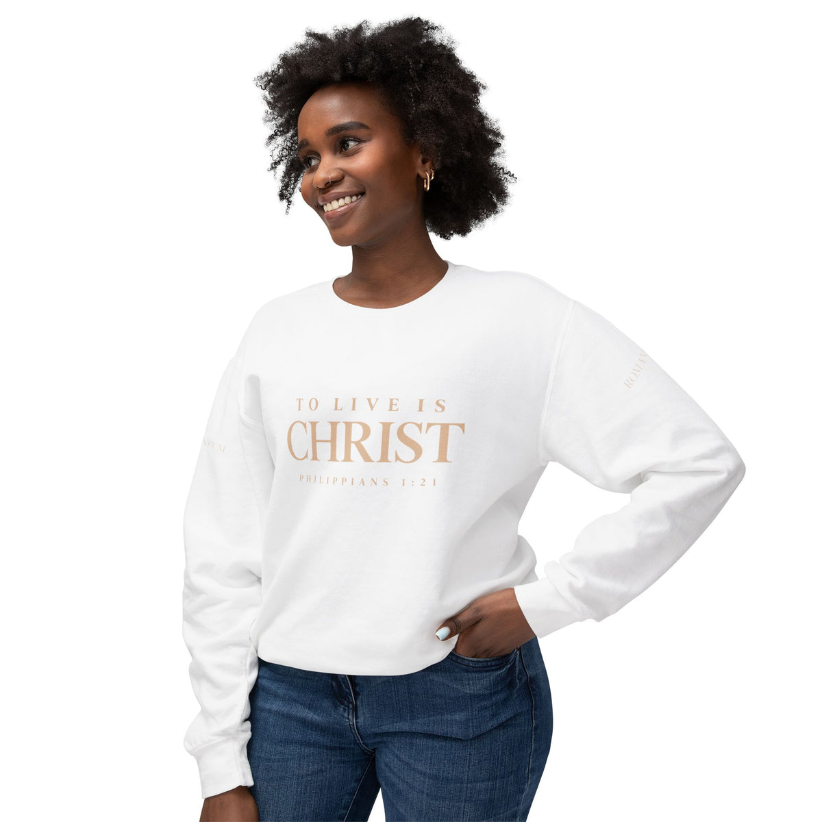 Romaneum Crewneck Sweatshirt — "To Live Is Christ" / "God Is Love"