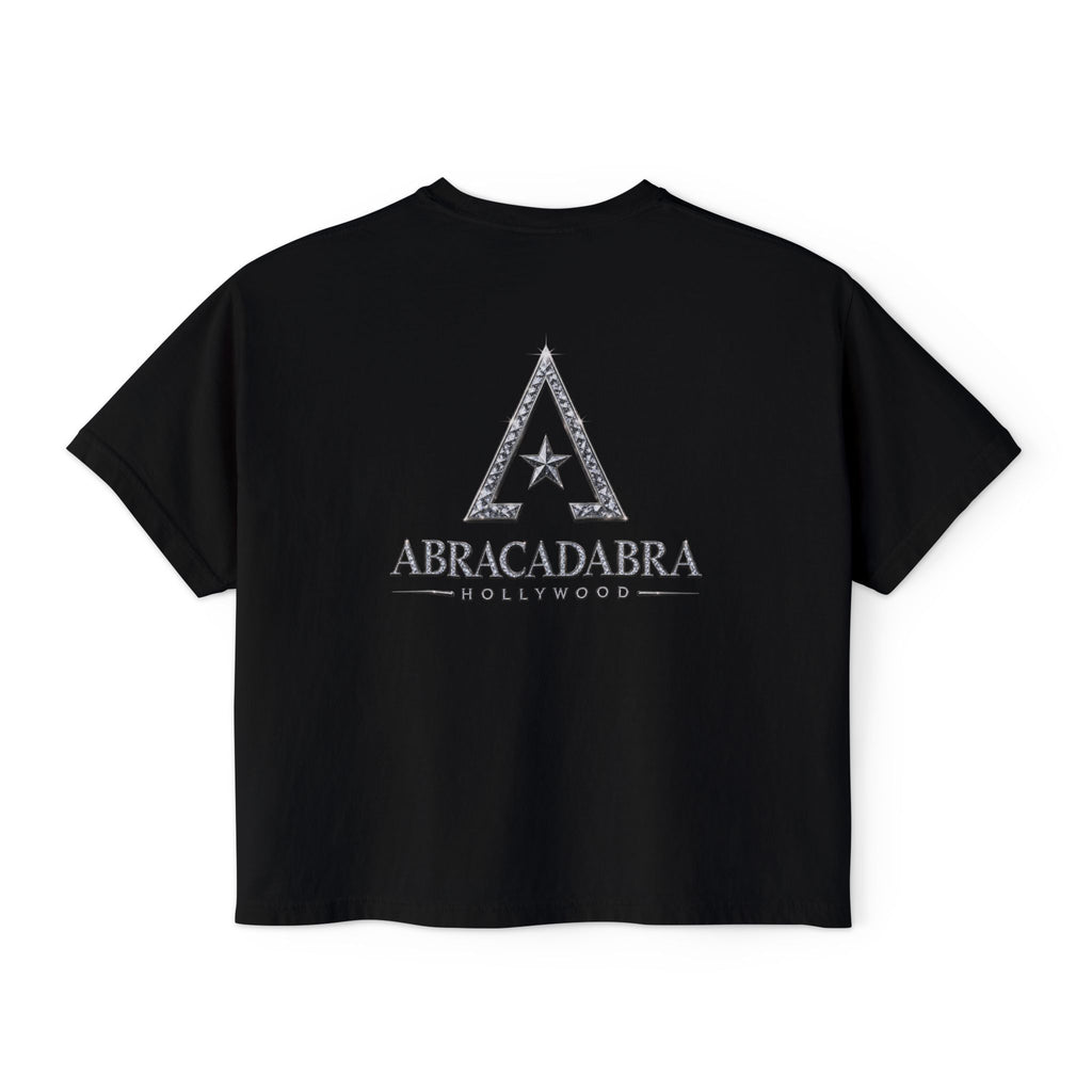 Abracadabra Hollywood Boxy Tee — Vintage Magic Star Graphic