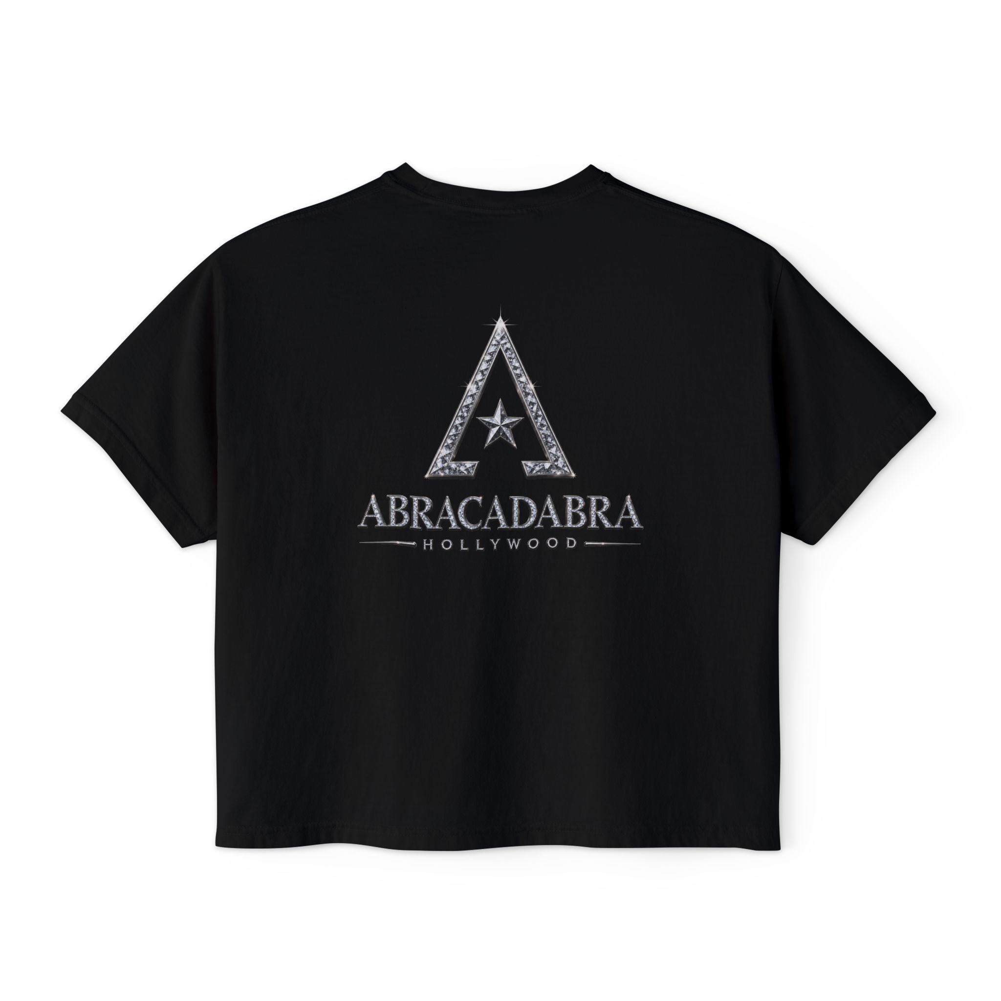 Abracadabra Hollywood Boxy Tee — Vintage Magic Star Graphic
