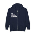 Zip Hoodie — "God Is Love" Full-Zip Sweatshirt (1 John 4:8)
