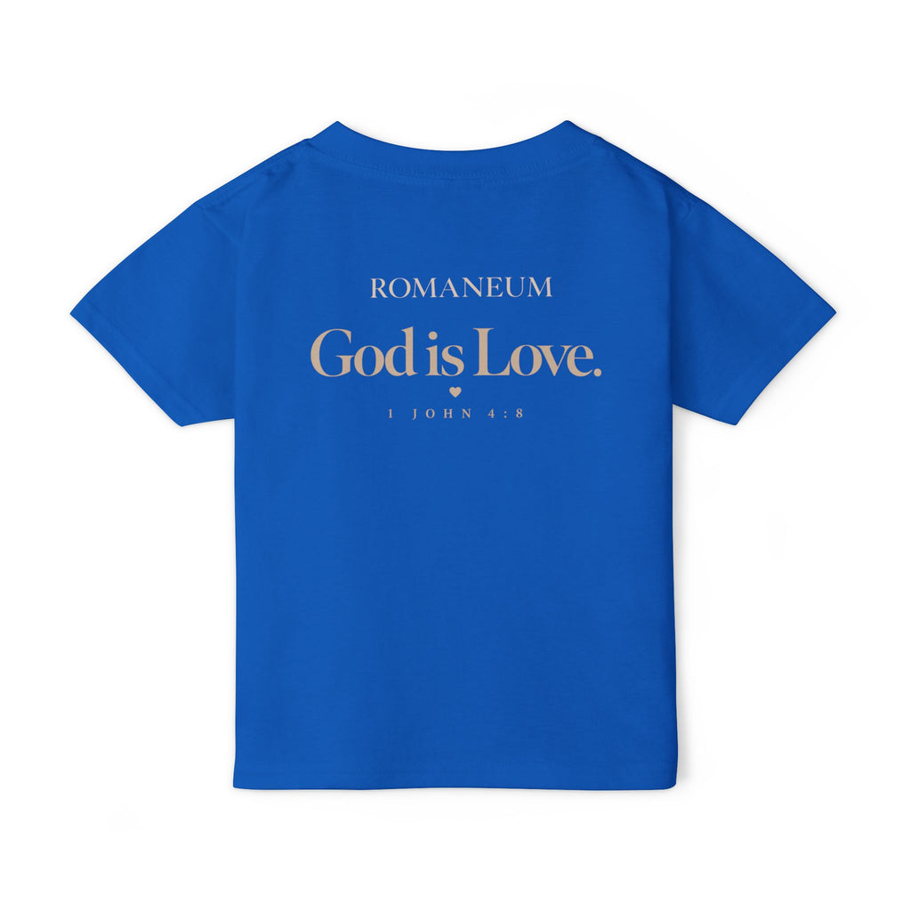 Toddler T-Shirt — "To Live Is Christ" Christian Scripture Tee (God Is Love)