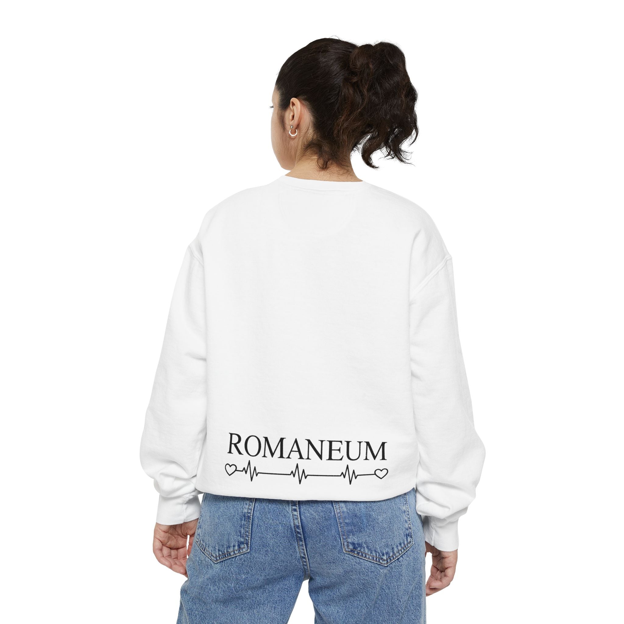 Alpha Omega Heart design sweatshirt | God is Love 1 John 4:8 RomanEum