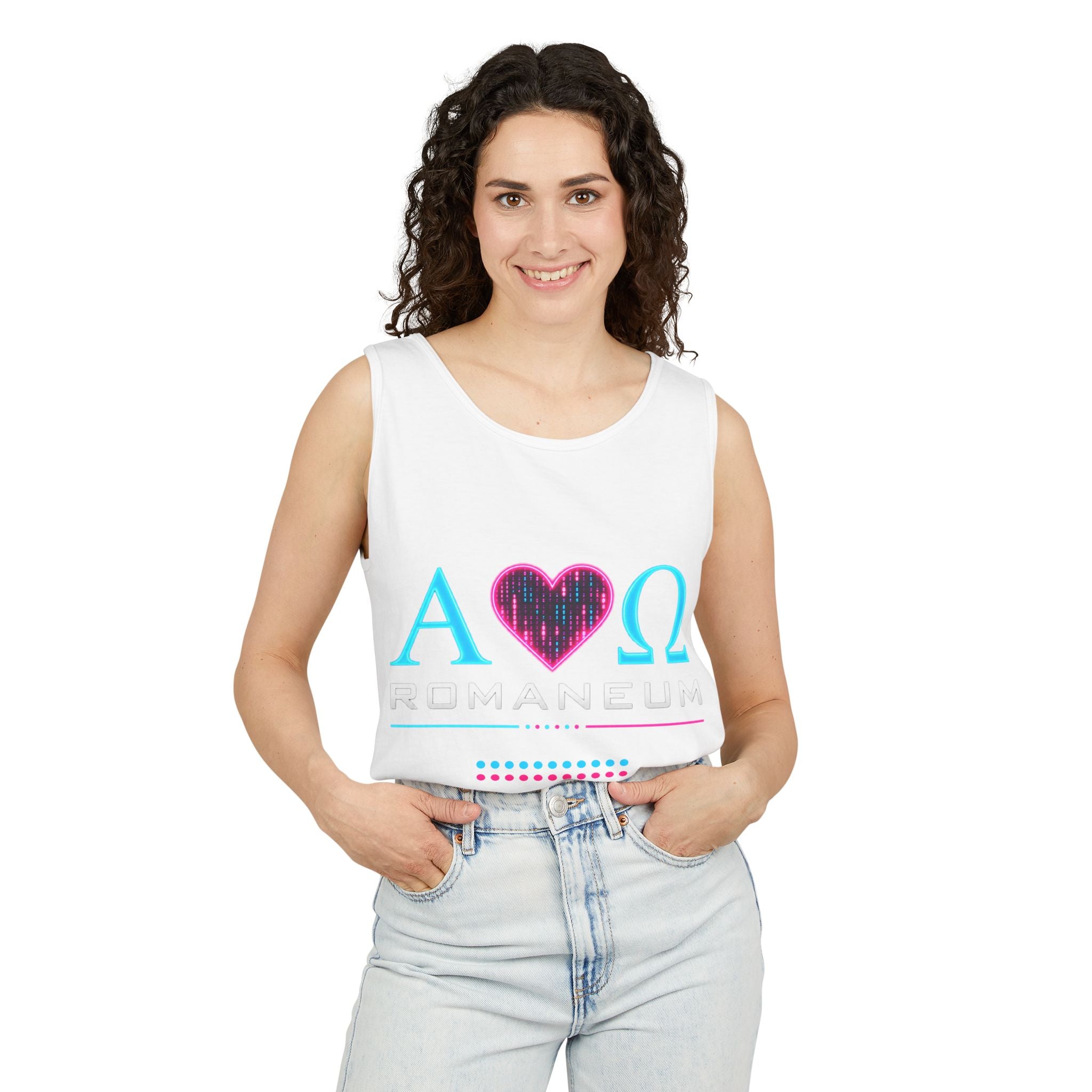 Christian Romanum Tank Top — Alpha Heart Omega "God Is Love" Scripture Tank