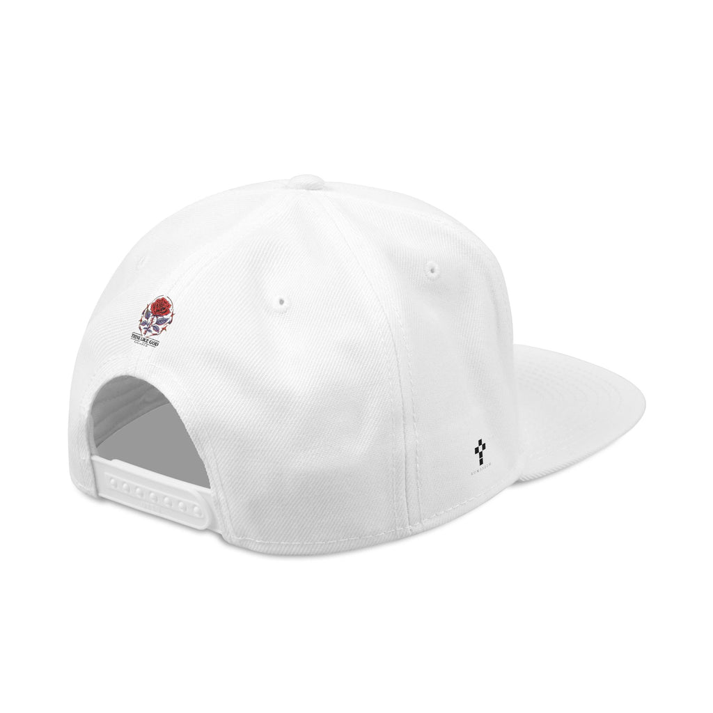Think Like God Embroidered Snapback Hat — Vintage Floral 'Museum' Logo Cap