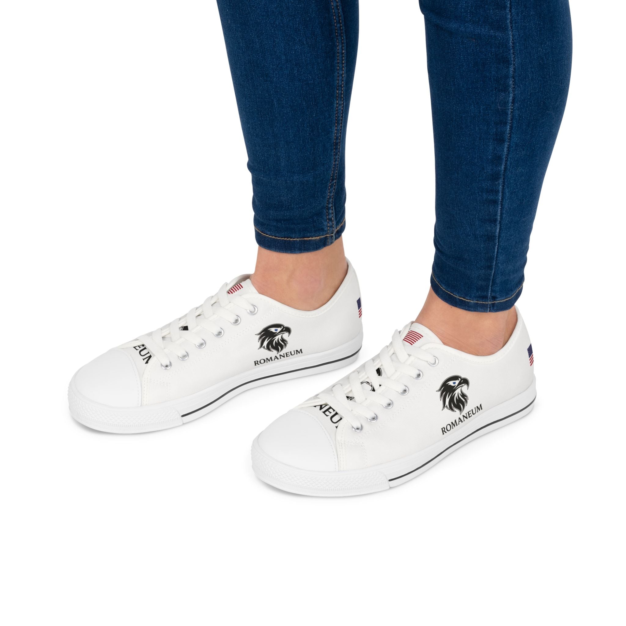 Romananeum Eagle Logo Top Sneakers | American Flag Accent