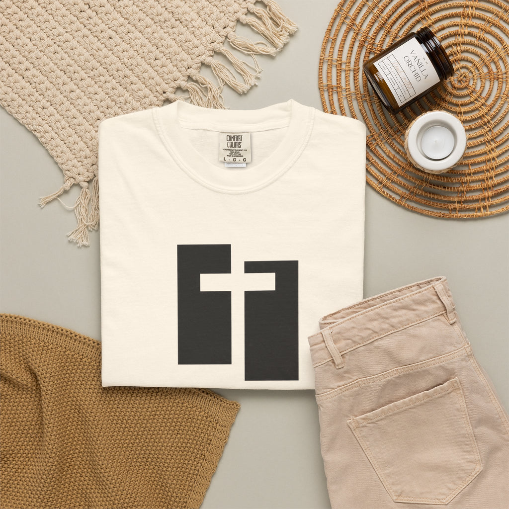 Romaneum Logo T-Shirt — Minimal Cross Tee