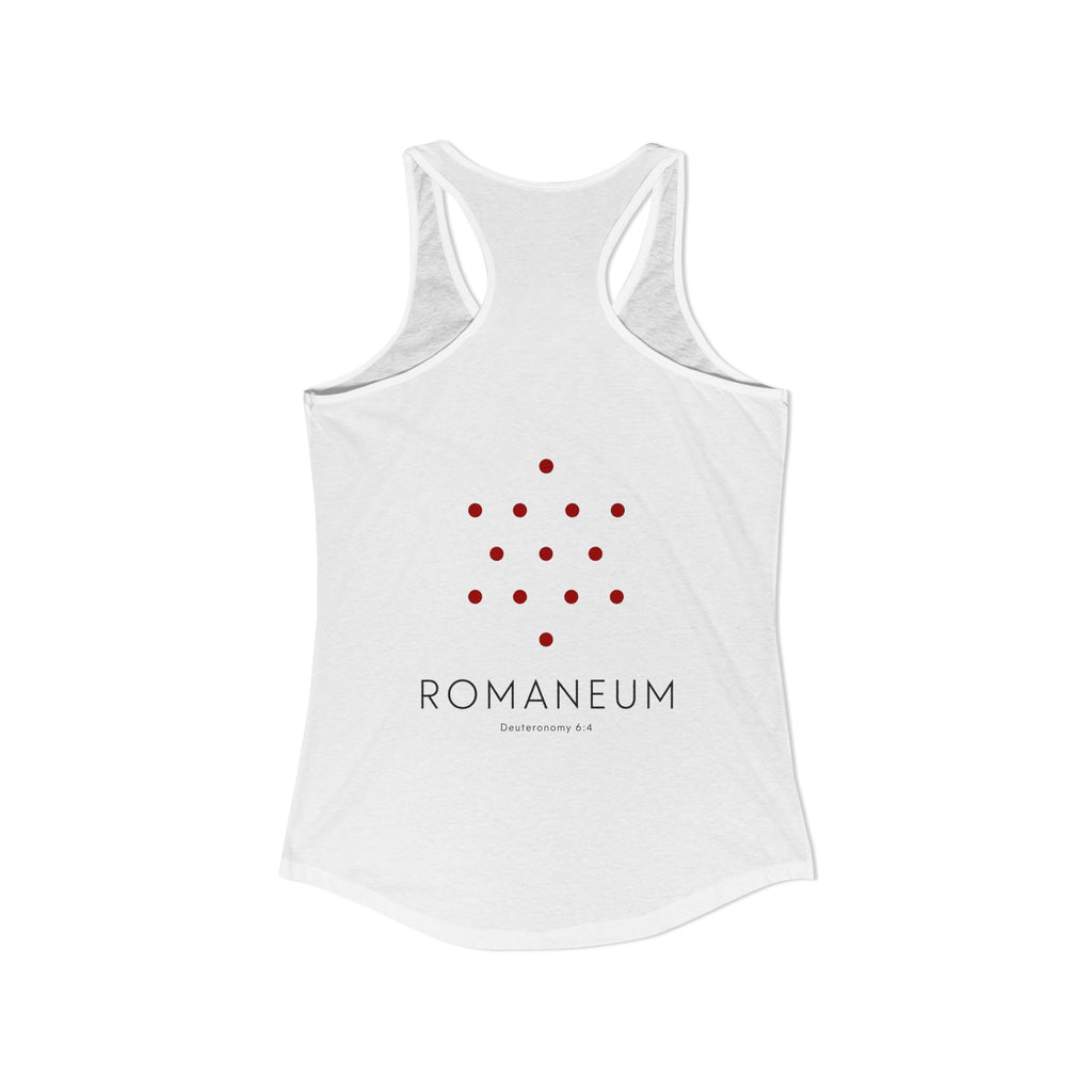 Romaneum Women’s Racerback Athletic Tank | Front & Back Logo
