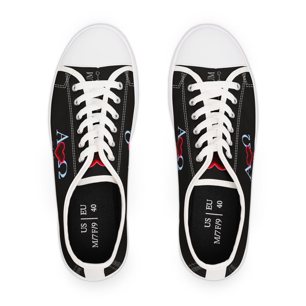 Alpha Omega Heart Sneakers | Christian Faith Low Top Shoes