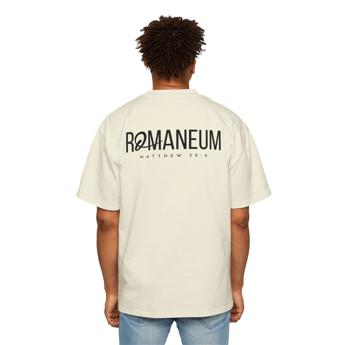 He Is Risen Christian Tee — Romaneum Matthew 28:6 Easter T‑Shirt