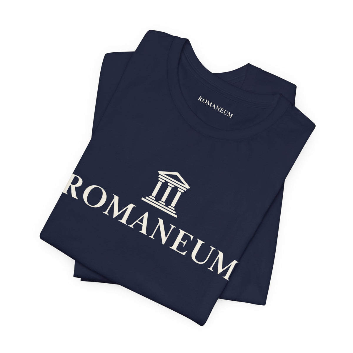 Romaneum Classic Logo T‑Shirt — Minimal Roman Architecture Tee