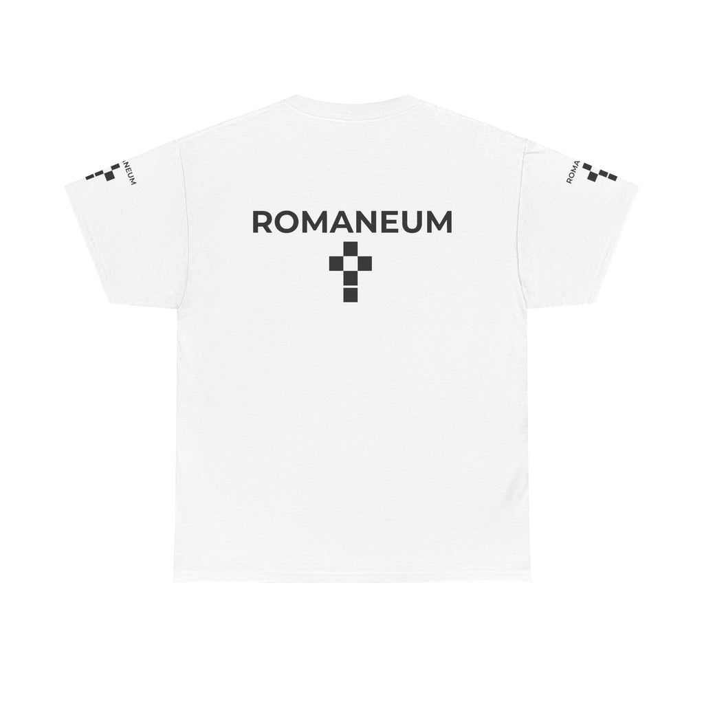 Romaneum Logo T‑Shirt — Minimalist Church Cross Tee