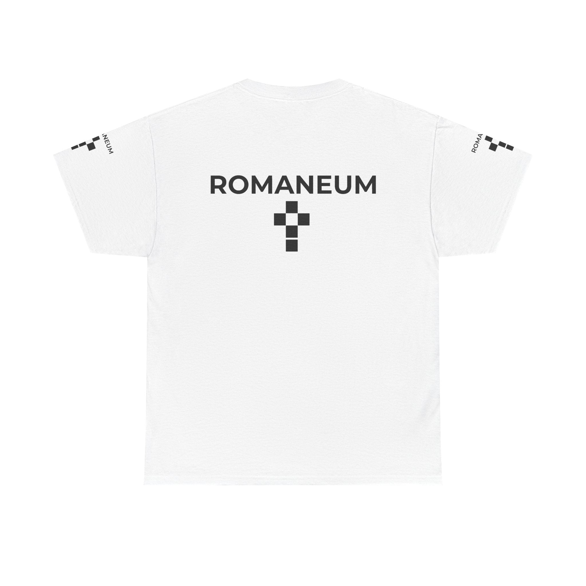 Romaneum Logo T‑Shirt — Minimalist Church Cross Tee