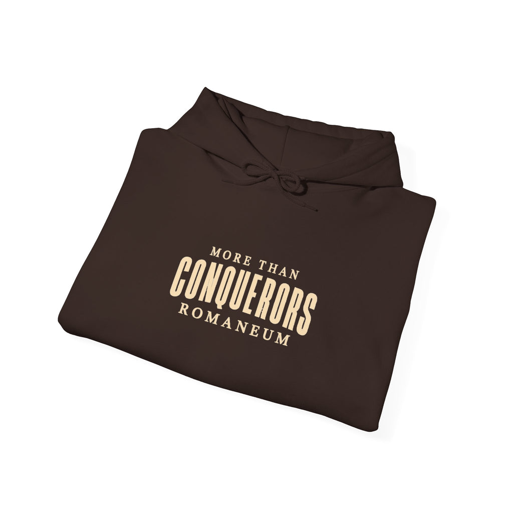 Conquerors Romaneum Hoodie — "More Than Conquerors" Sweatshirt