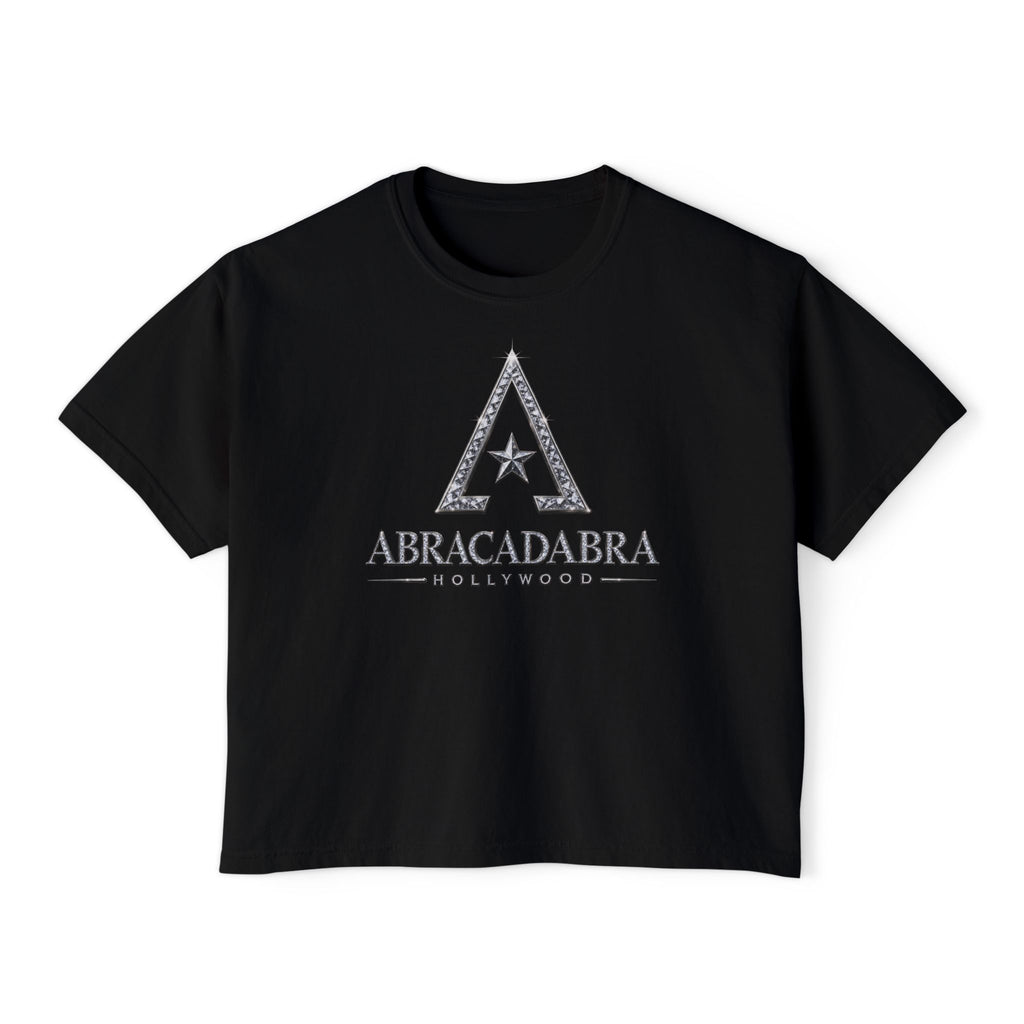 Abracadabra Hollywood Boxy Tee — Vintage Magic Star Graphic