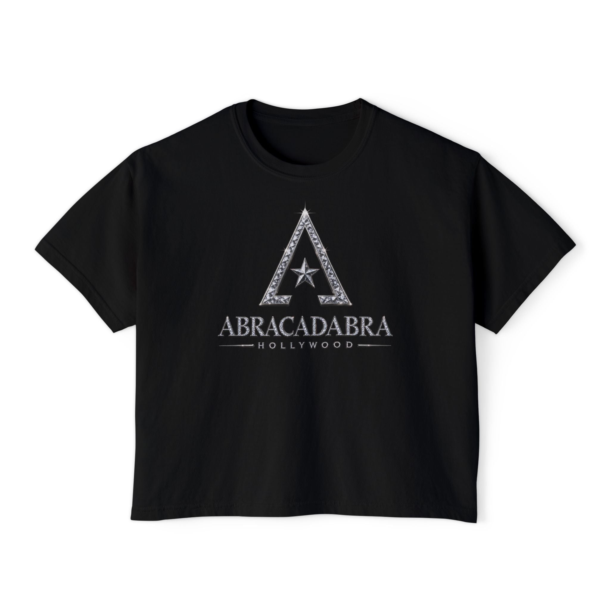 Abracadabra Hollywood Boxy Tee — Vintage Magic Star Graphic