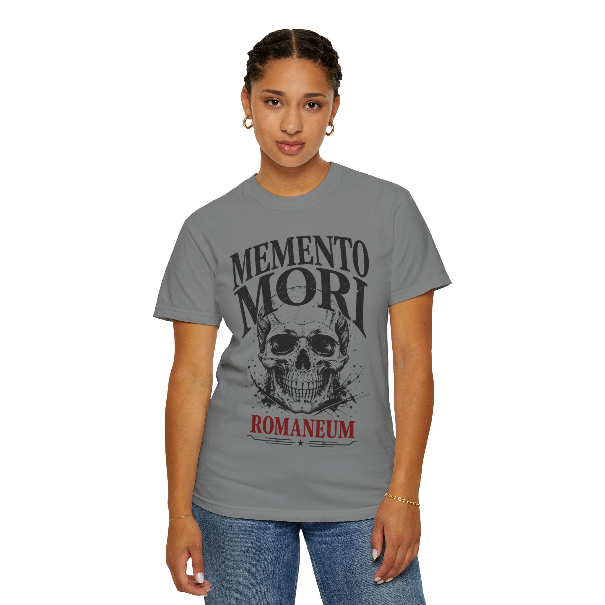 Memento Mori Skull T‑Shirt — Romaneum Gothic Graphic Tee