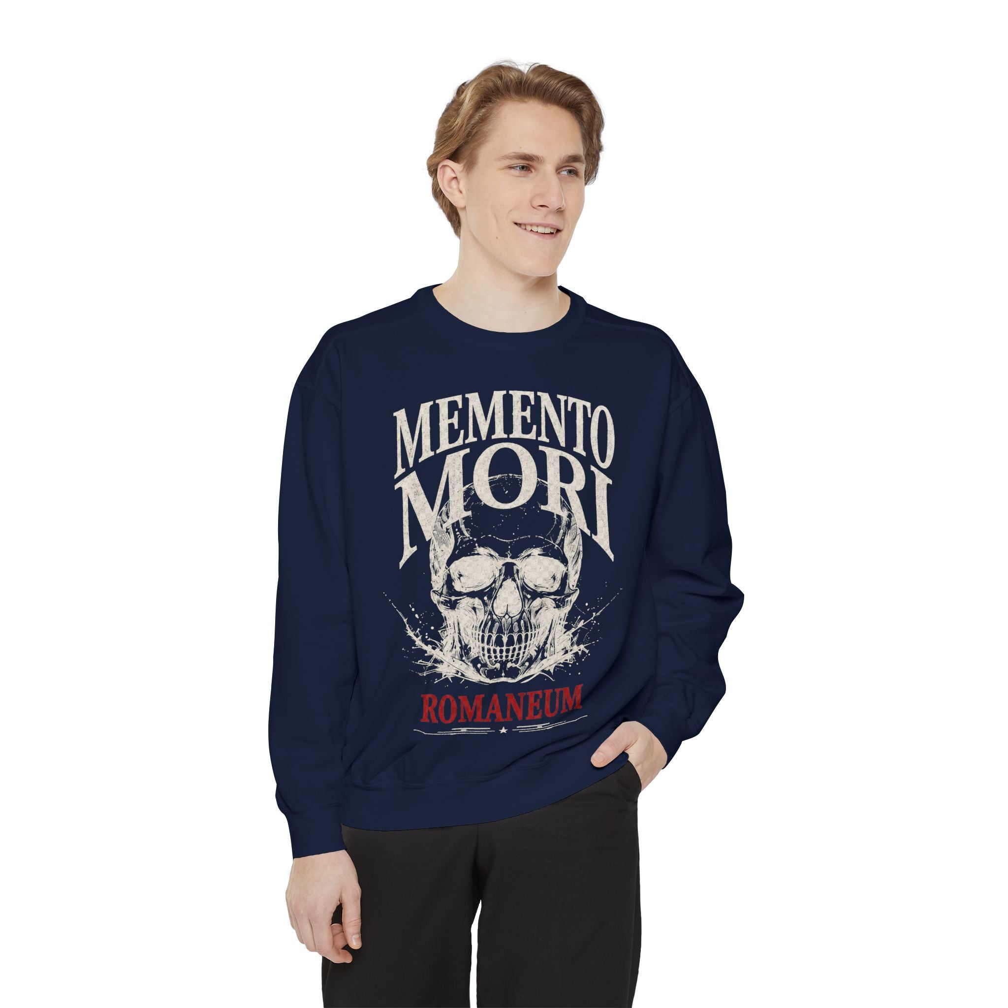 Memento Mori Sweatshirt — Gothic Skull Romaneum Crewneck