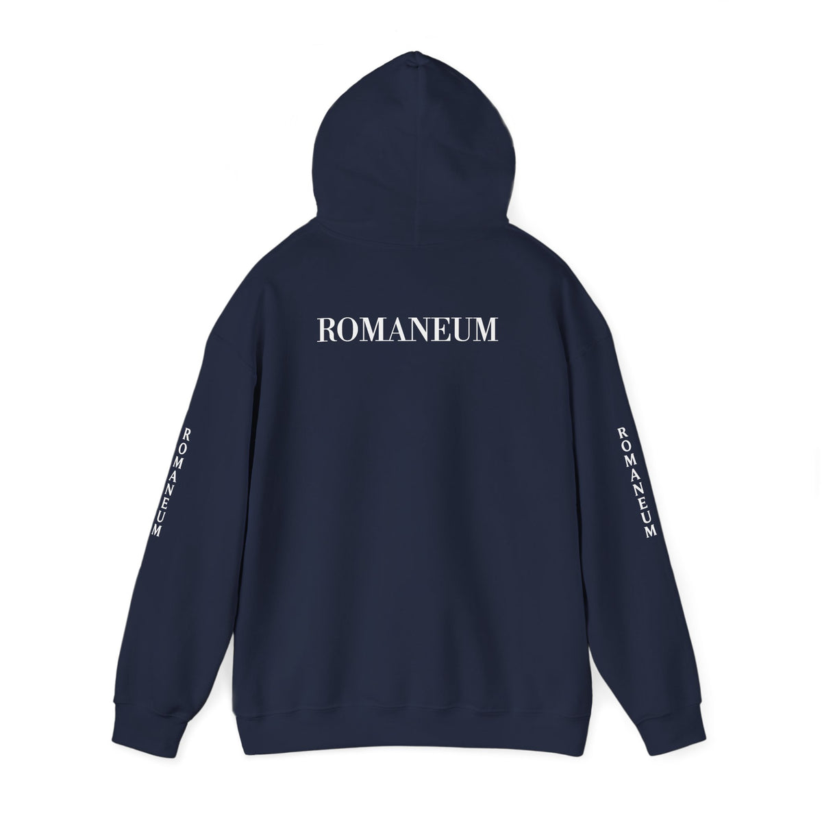 Think Like God Hoodie — Graphic with Romaneum Sleeve Print