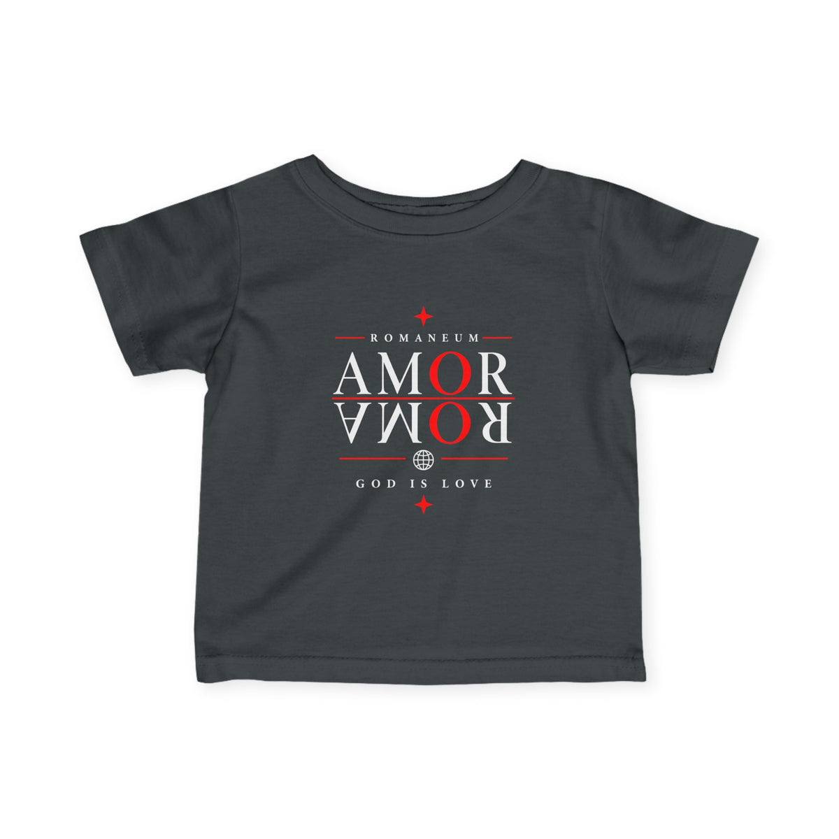 Infant Tee – 'AMOR ROMA' God Is Love Christian Baby Shirt