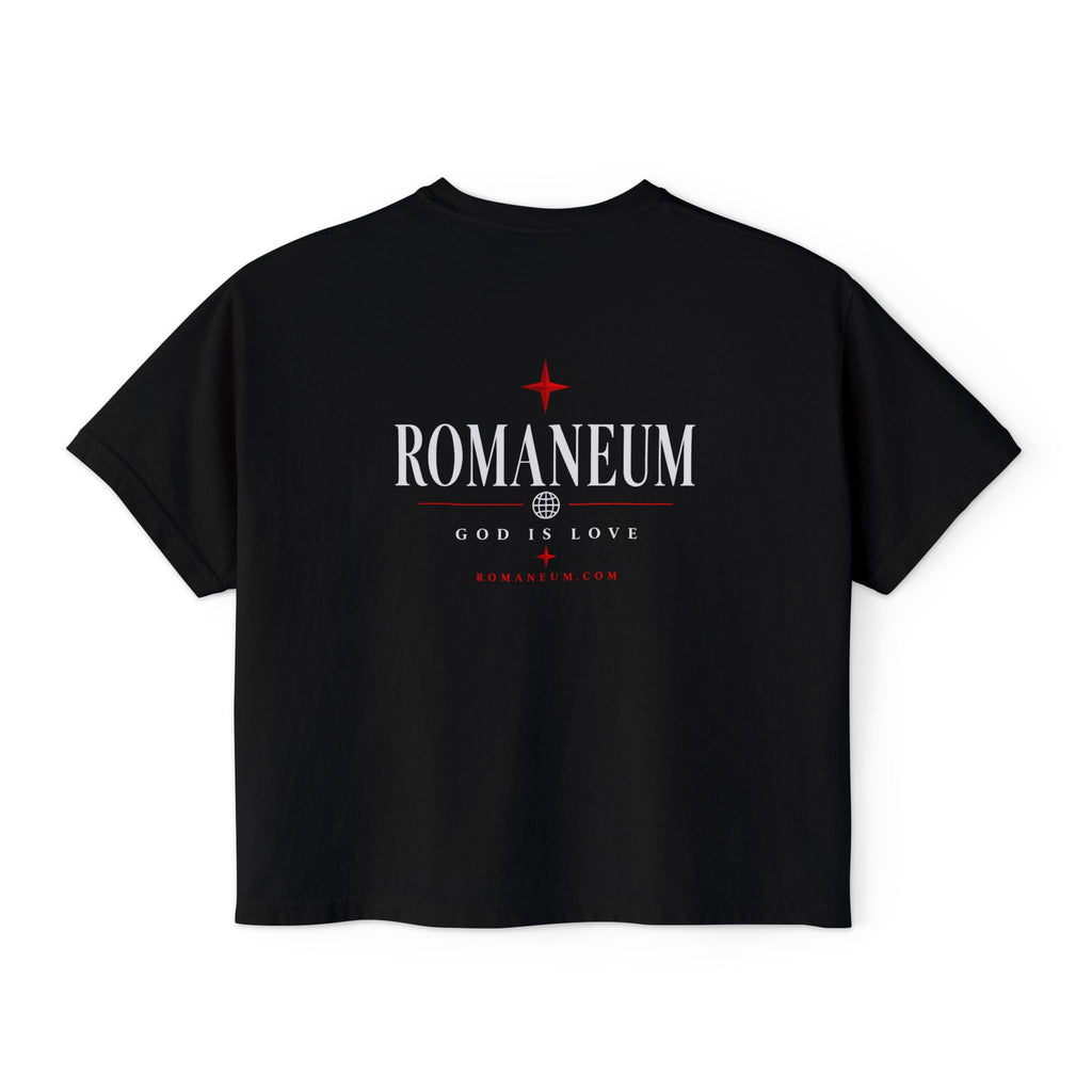 Christian Amor Amor Boxy Tee — "Amor" Graphic Crop Tee (God Is Love)