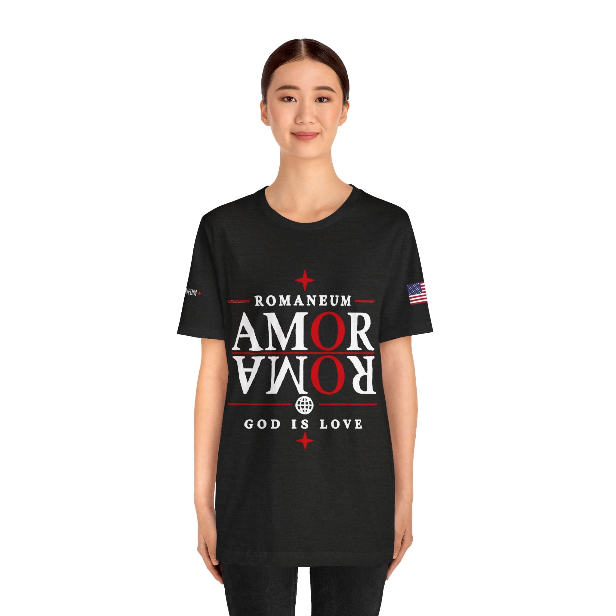 Romaneum 'AMOR/ROMA' God Is Love Graphic Tee