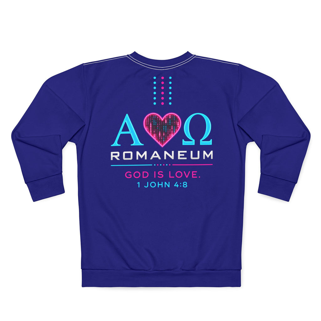 Roman/Christian Sweatshirt - 'AΩ ROMANEUM - God Is Love 1 John 4:8' Crewneck