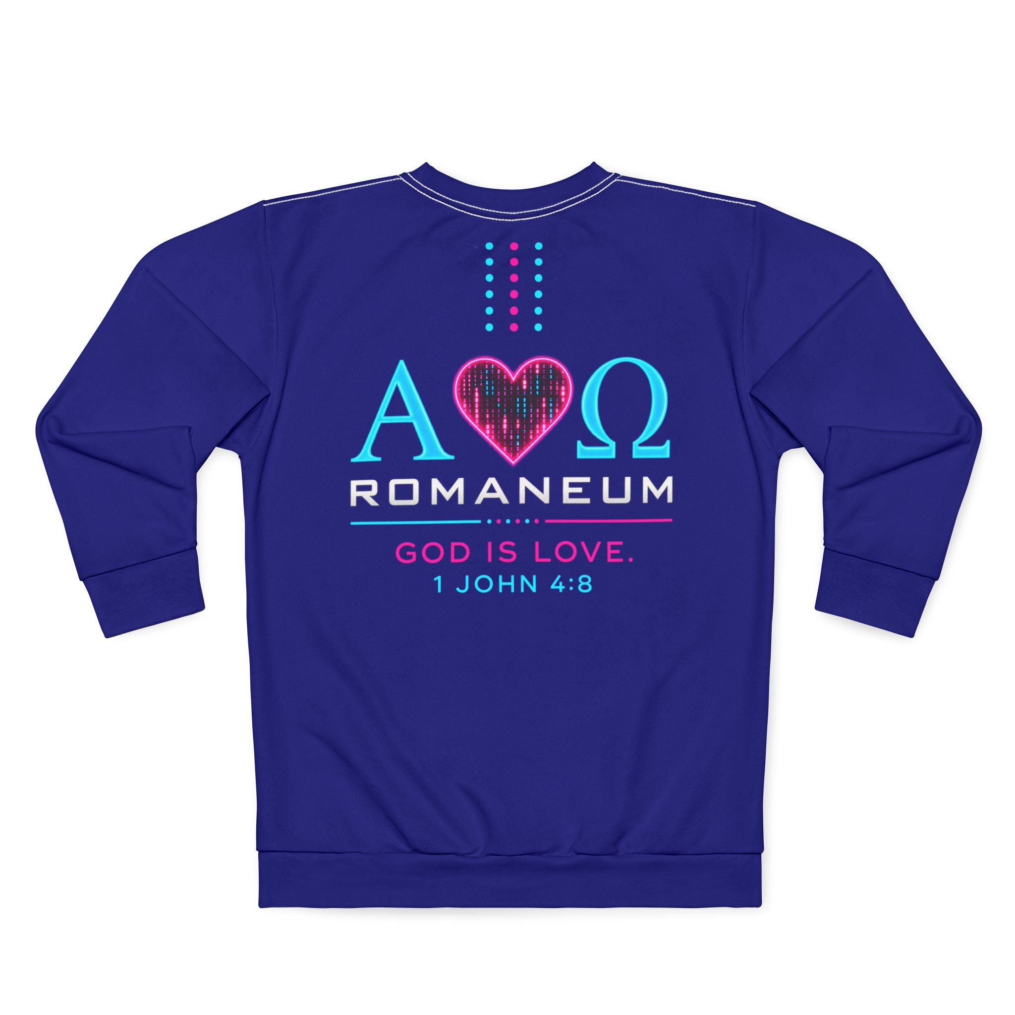 Roman/Christian Sweatshirt - 'AΩ ROMANEUM - God Is Love 1 John 4:8' Crewneck