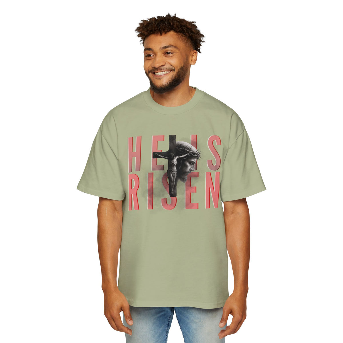 He Is Risen Christian Tee — Romaneum Matthew 28:6 Easter T‑Shirt