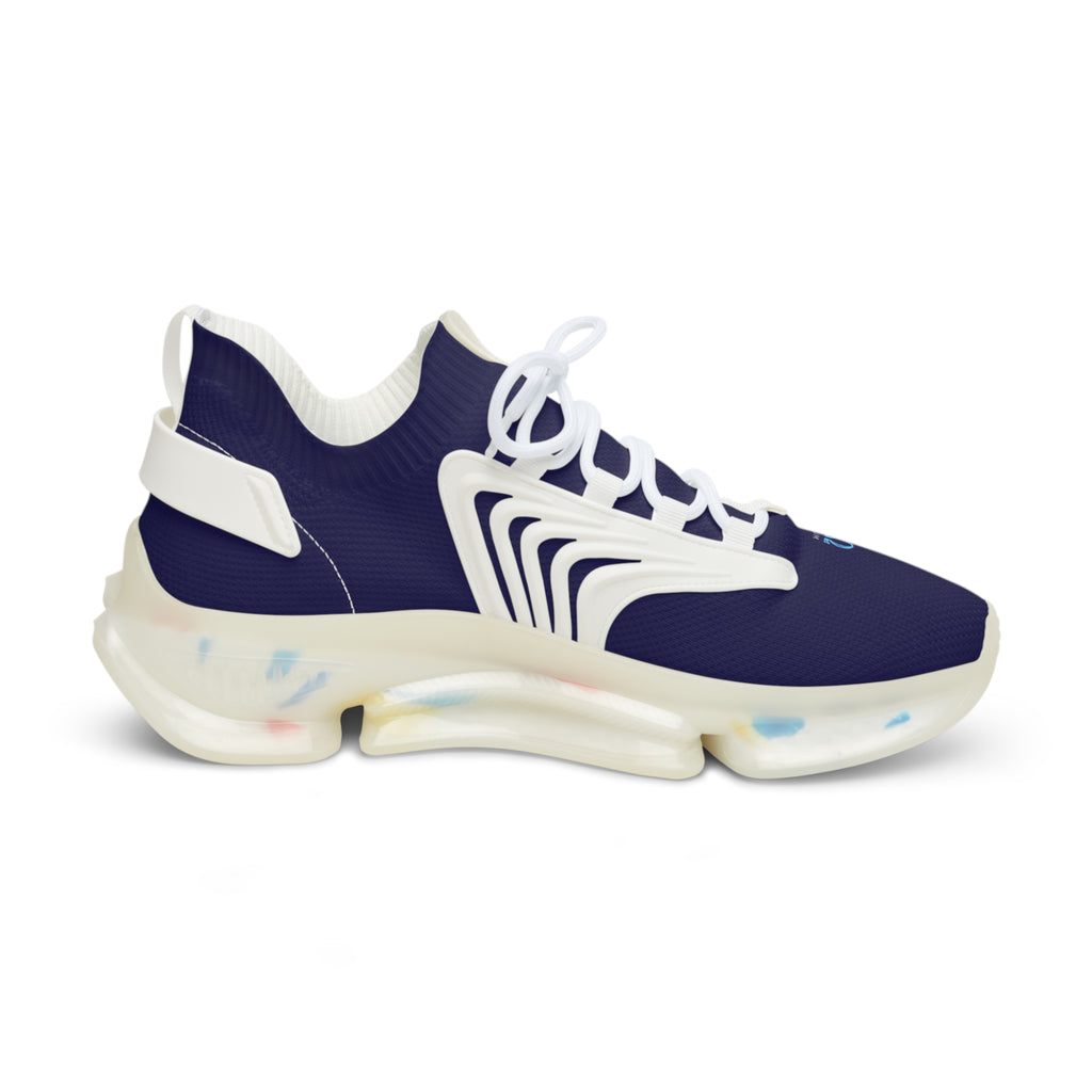 Men's Navy Athletic Sneakers — Breathable Mesh Running Shoes with Cushioned Sole