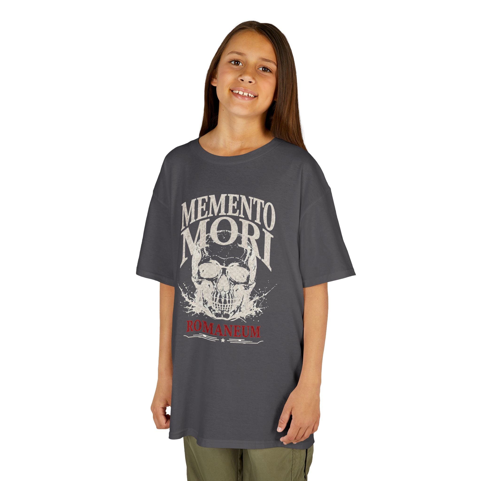 Kids T-Shirt — "Memento Mori" Skull Romaneum Tee