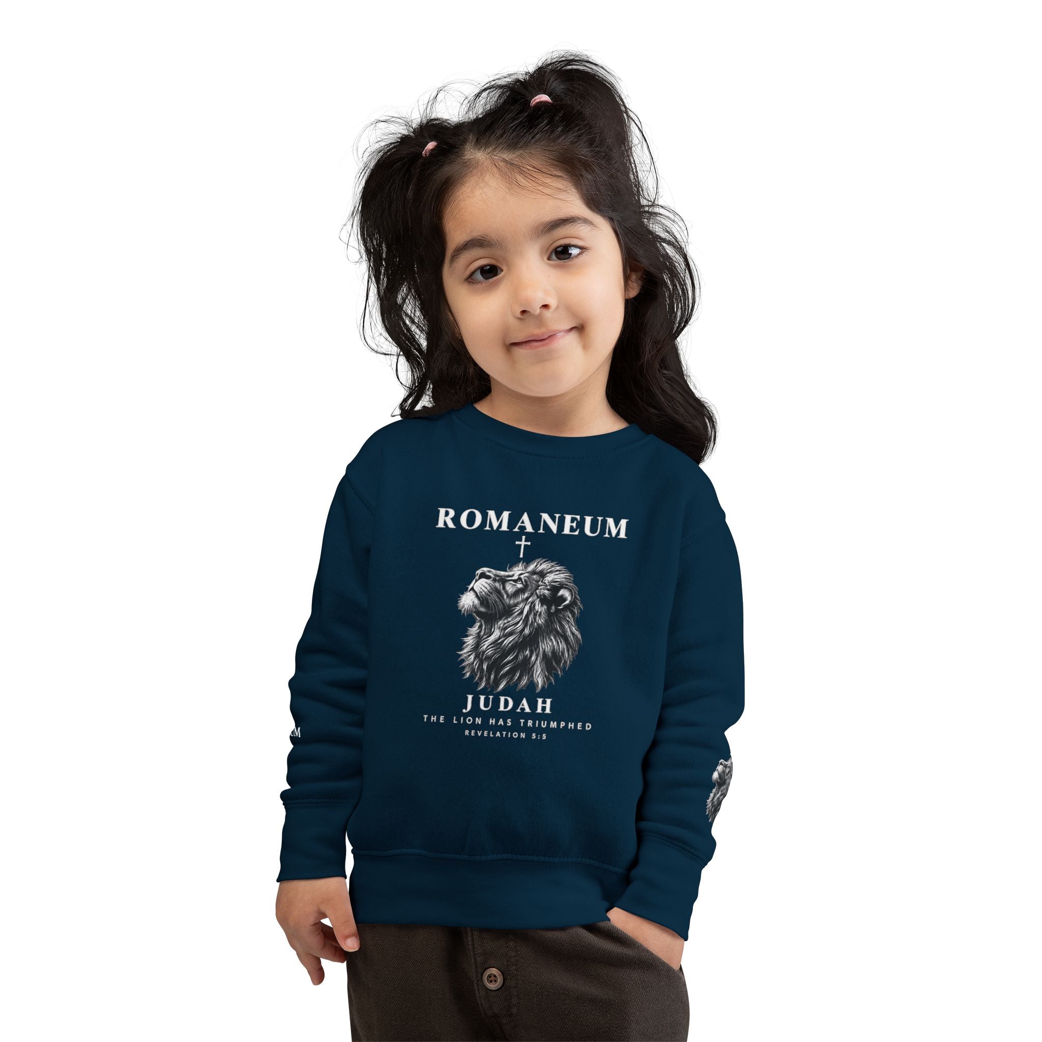 Toddler Sweatshirt - Romaneum Judah Lion Graphic Kids Crewneck