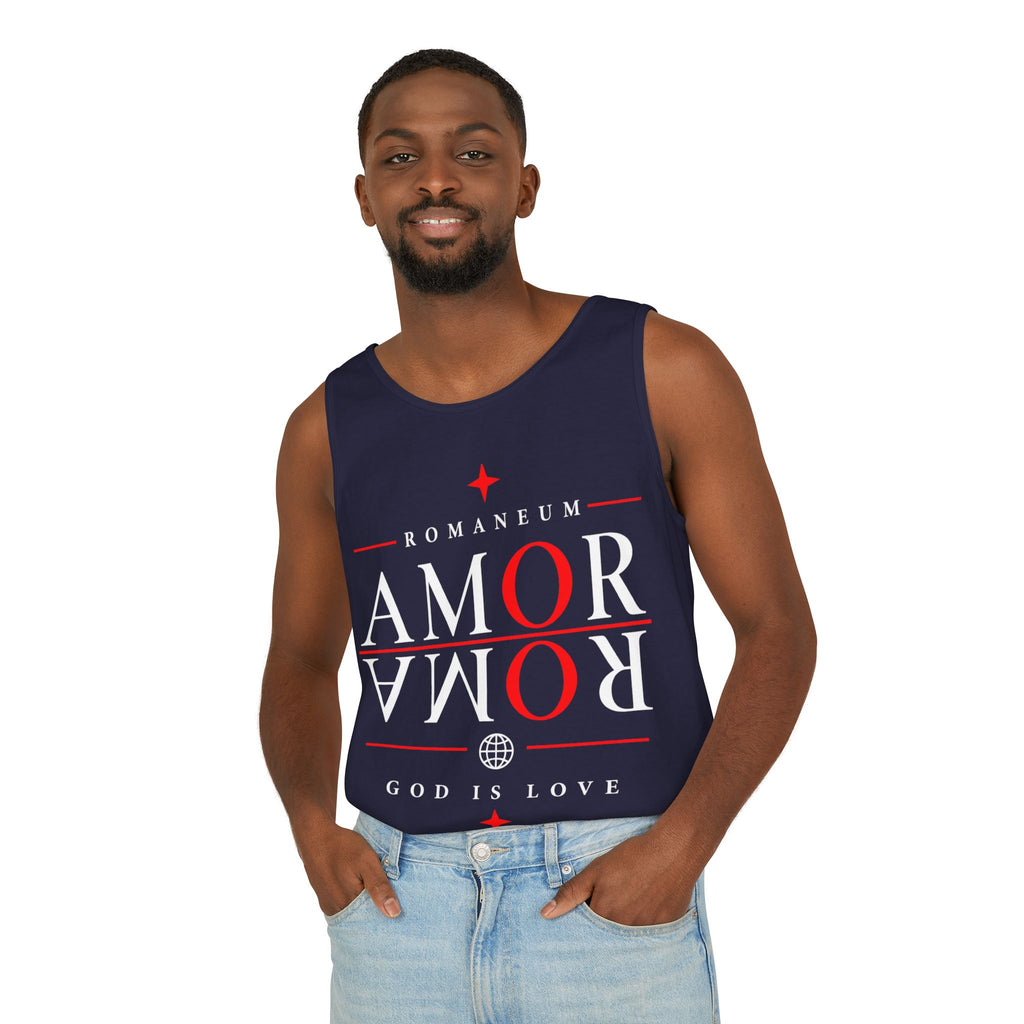 Amor/Roma Romaneum Tank Top — "God Is Love" Graphic Tank