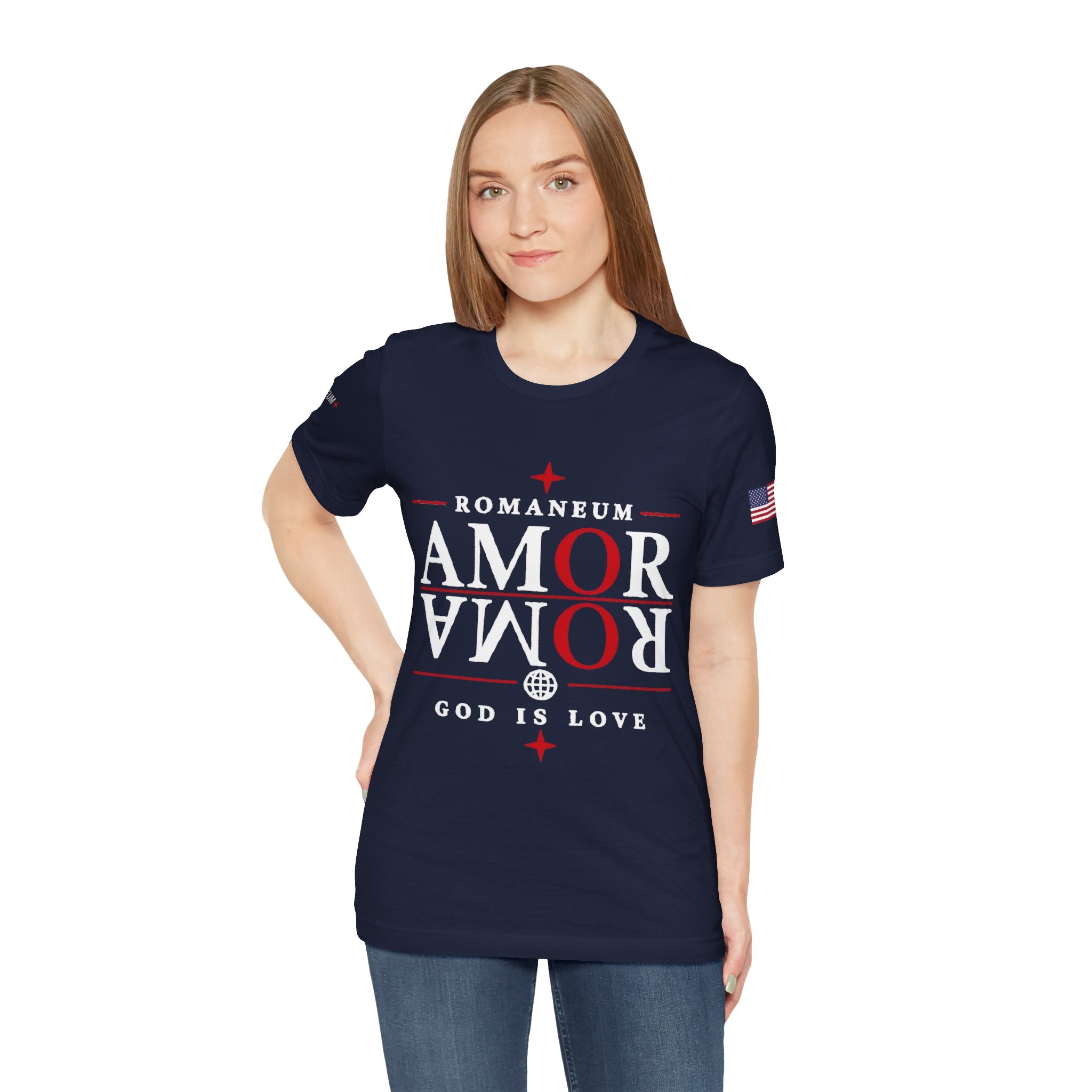 Romaneum 'AMOR/ROMA' God Is Love Graphic Tee