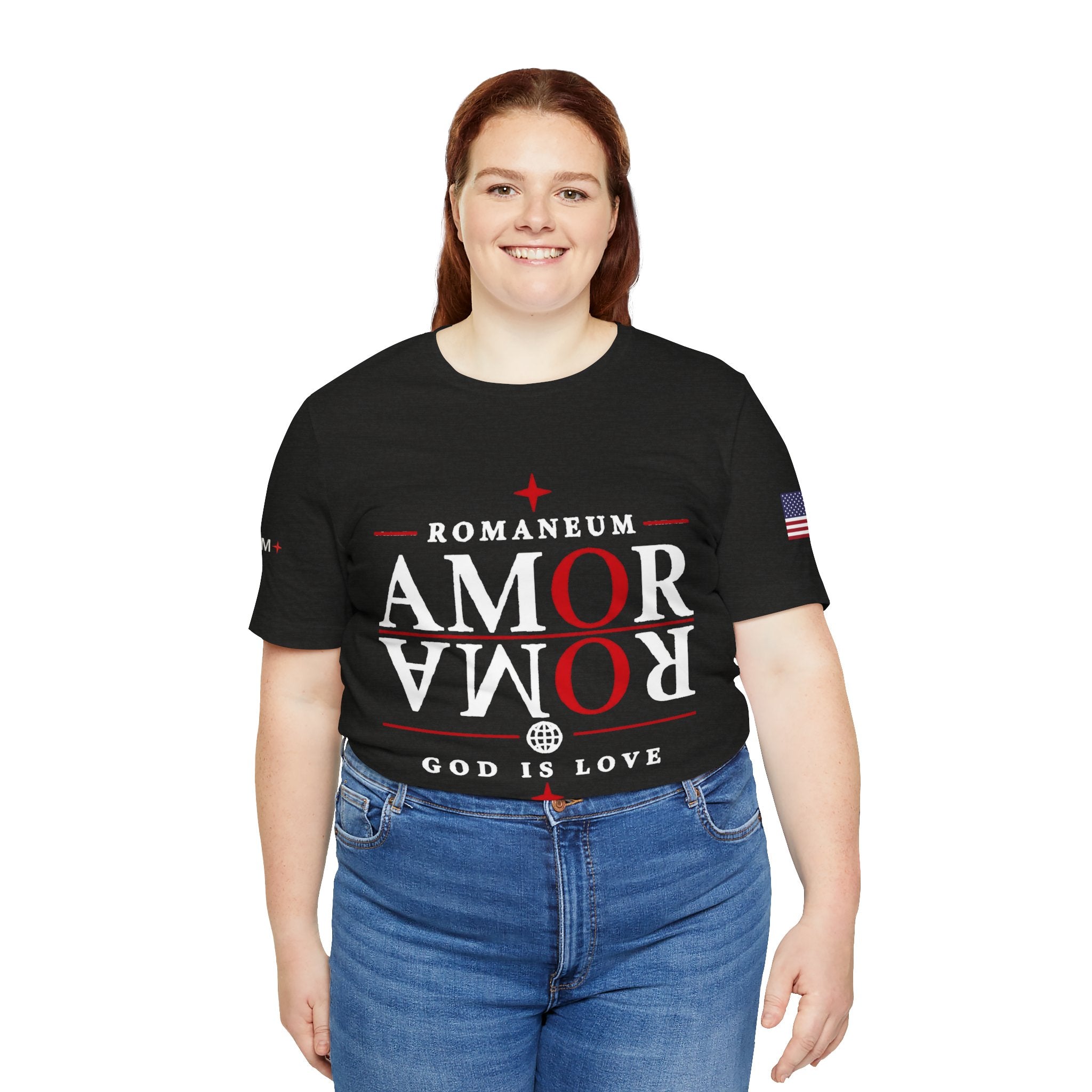 Romaneum 'AMOR/ROMA' God Is Love Graphic Tee