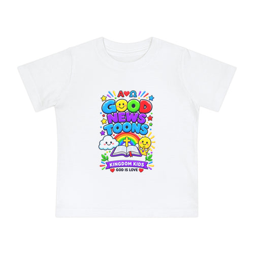 Baby T-Shirt — "Good News Toons" Kingdom Kids Tee (God Is Love)