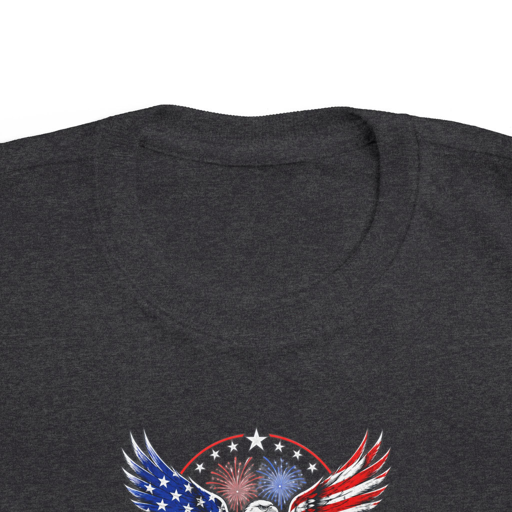 Toddler Tee - 'God Bless America' Patriotic Eagle Kids Shirt