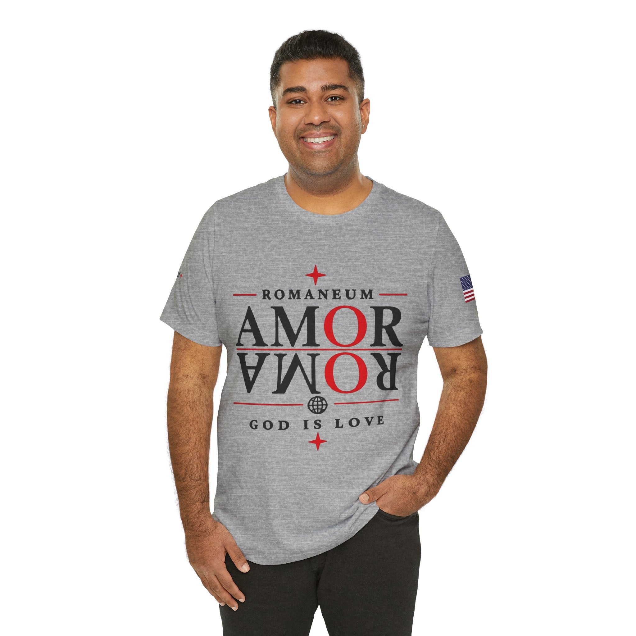 Romaneum 'AMOR/ROMA' God Is Love Graphic Tee