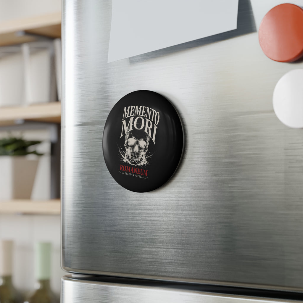 Memento Mori Skull Round Magnet – Romaneum Gothic Fridge Magnet