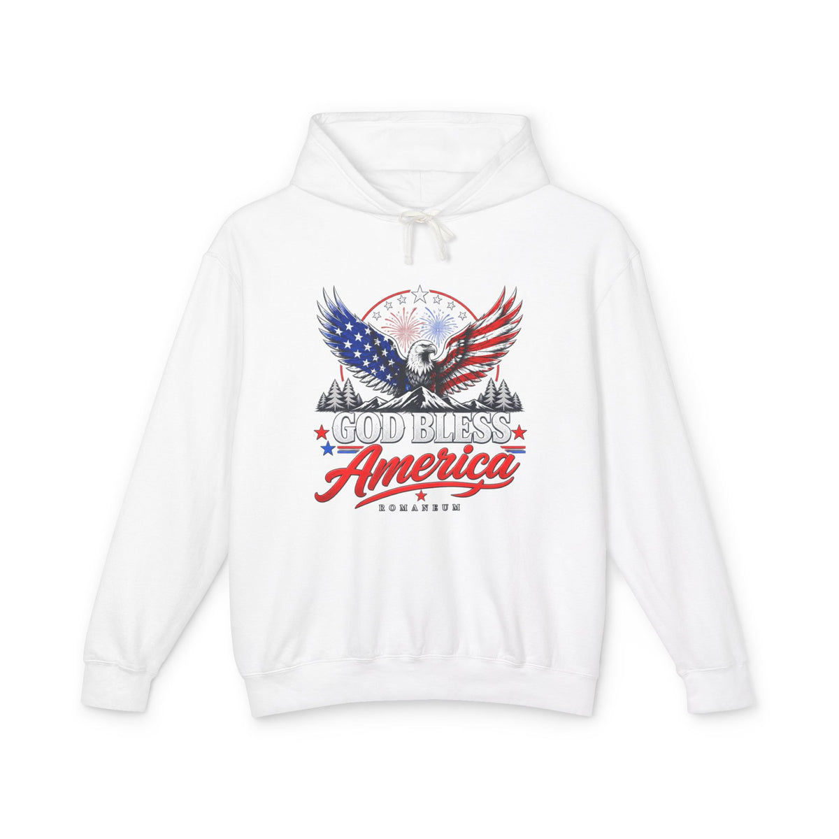 God Bless America Hoodie — Patriotic Eagle Flag Hooded Sweatshirt
